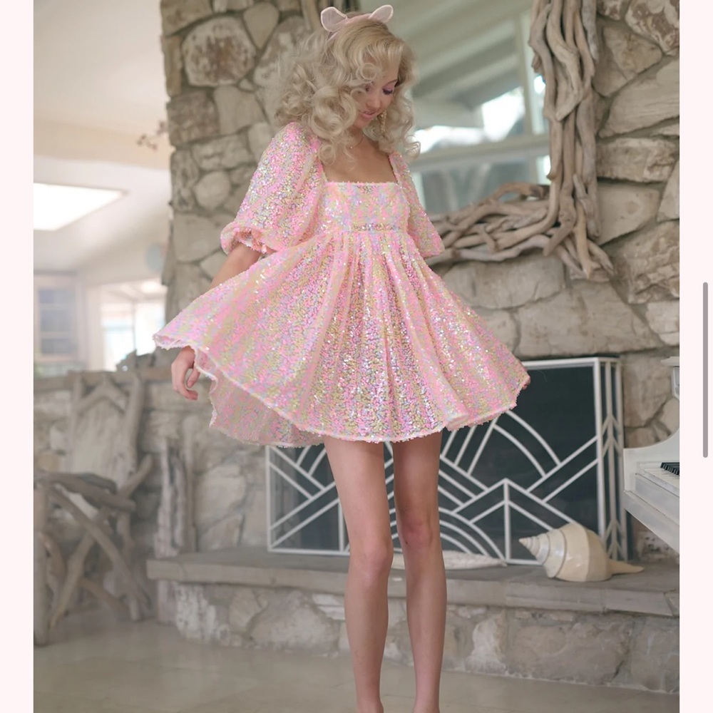 Selkie Sequin Puff Dress